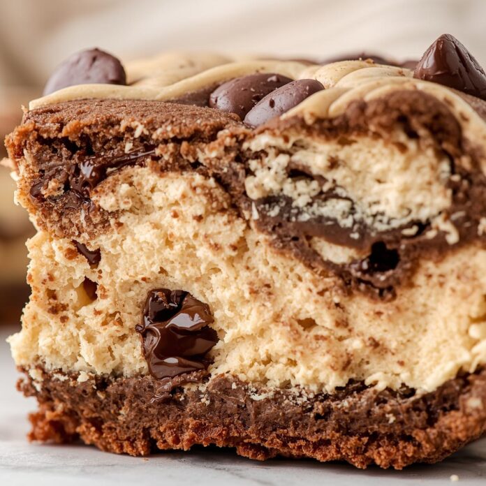 Brownie Bottom Cookie Dough Cheesecake