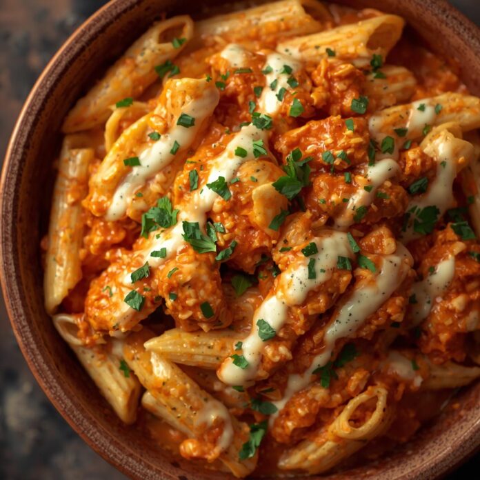 Buffalo Chicken Alfredo Penne
