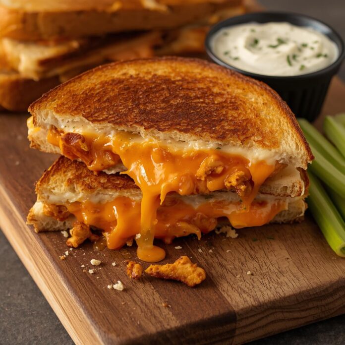 Buffalo Chicken Grilled Cheese Sandwiches