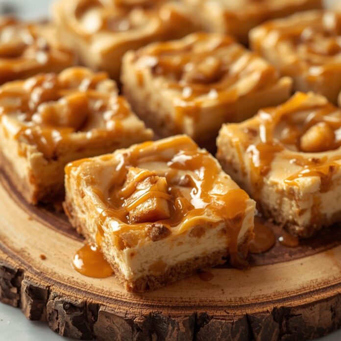 Caramel Apple Cheesecake Bars