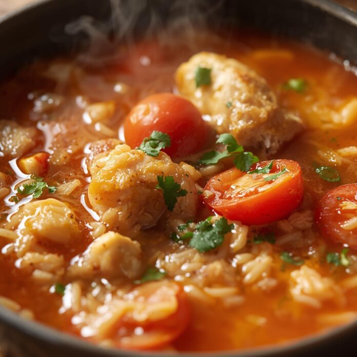 Chicken Tomato Rice Soup