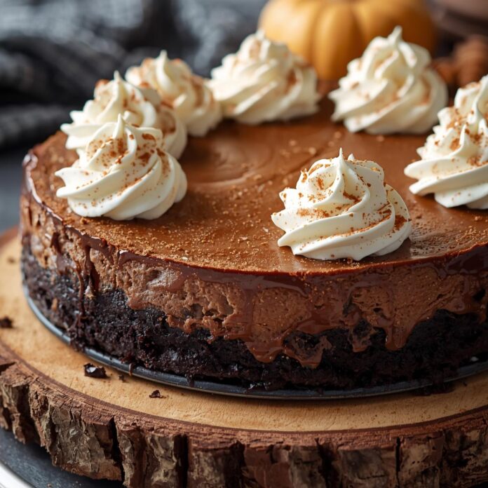 Chocolate Pumpkin Cheesecake