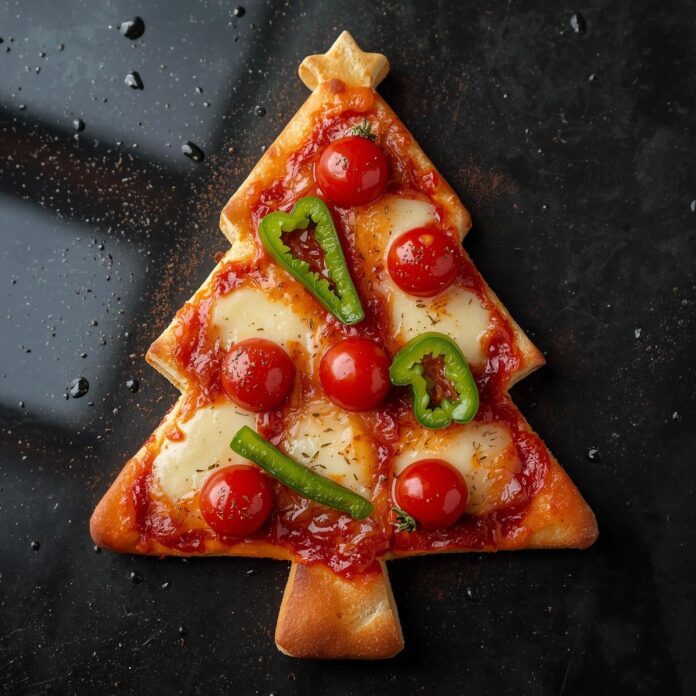 Christmas Tree Mini Pizza