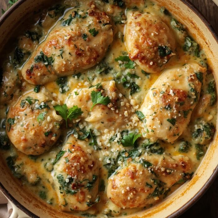 Creamy Chicken and Spinach Casserole