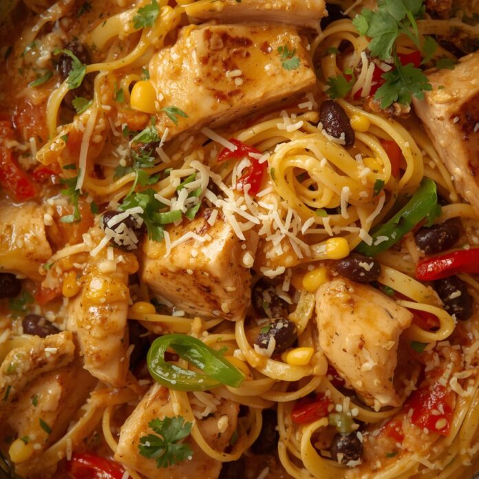 Creamy Cowboy Chicken Linguine