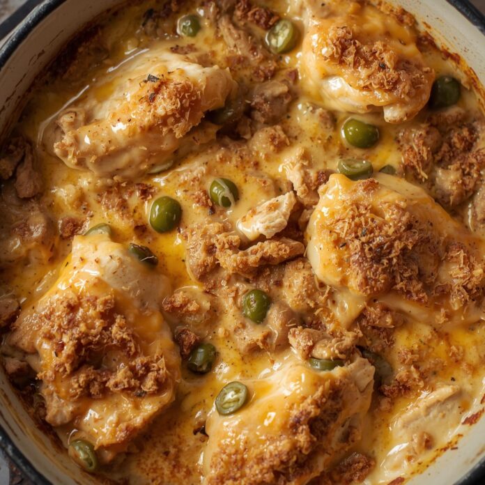Creamy Jalapeño Popper Chicken Casserole