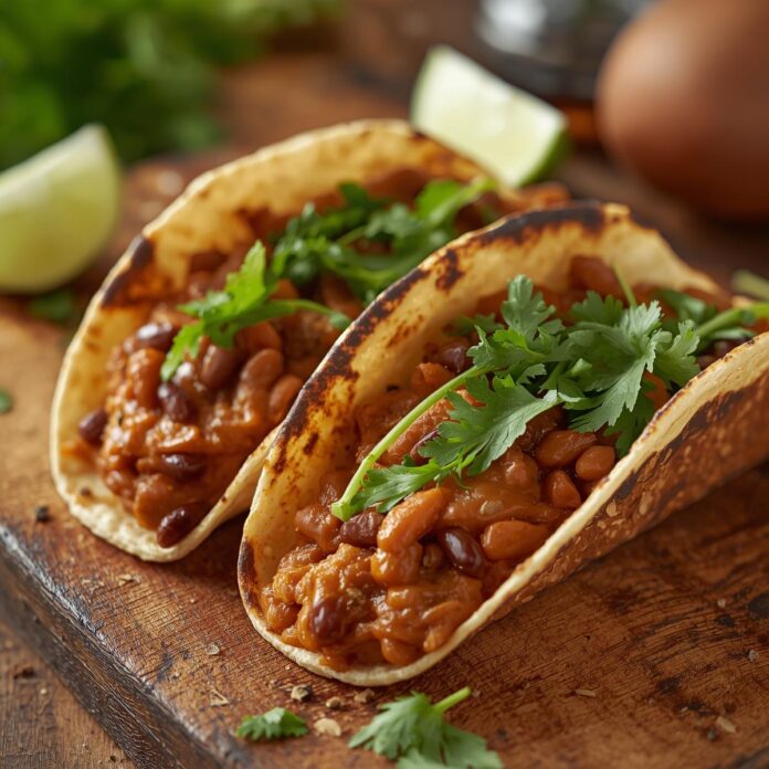 Crispy Refried Bean Tacos