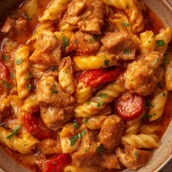 Crock Pot Cajun Chicken Pasta