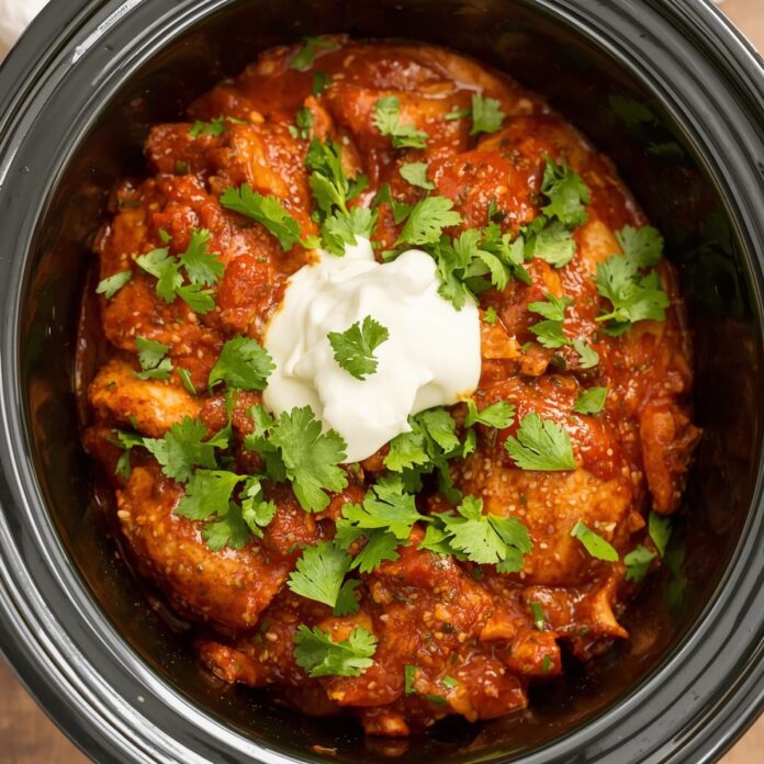 Crockpot Salsa Chicken