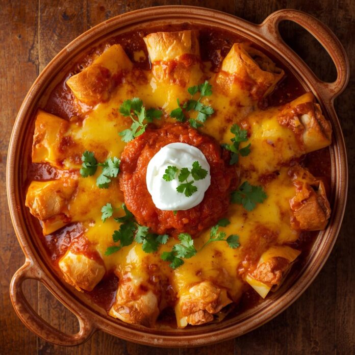 Easy Cheesy Ground Beef Enchiladas
