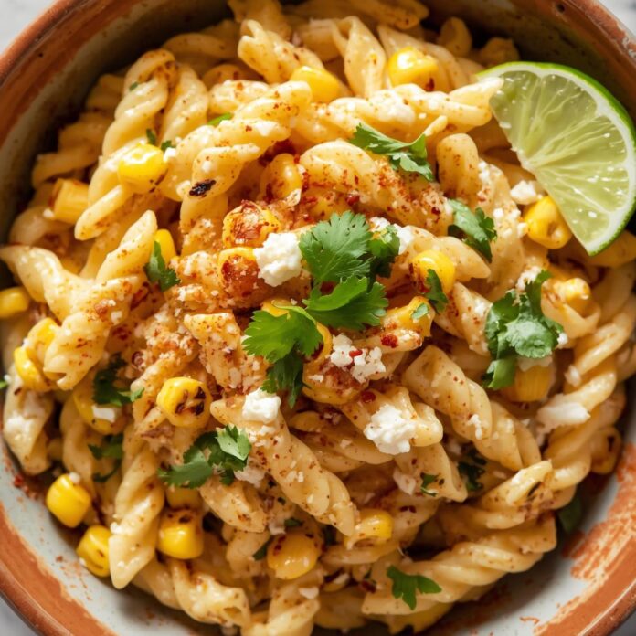 Easy Mexican Street Corn Pasta Salad