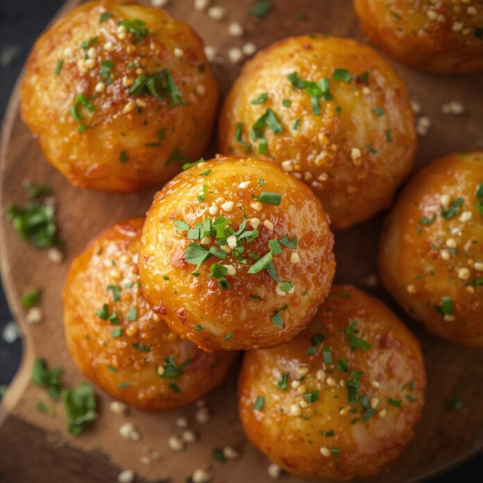Garlic Parmesan Cheeseburger Bombs