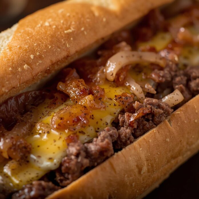 Ground Beef Philly Cheesesteaks