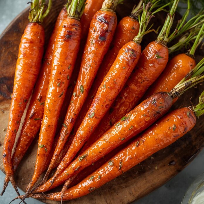 Honey Garlic Butter Roasted Carrots