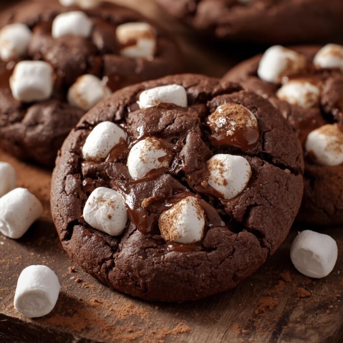 Hot Chocolate Cookies with Mini Marshmallows
