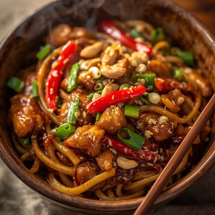 Kung Pao Chicken Noodles