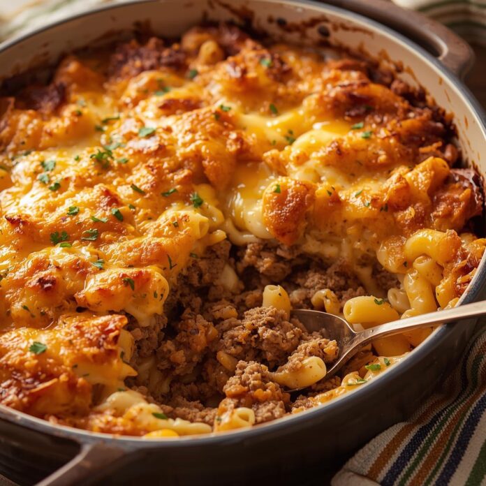 Mac And Cheese Meatloaf Casserole