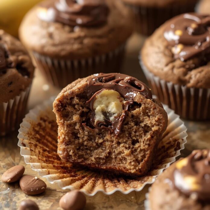 Nutella Banana Swirl Muffins