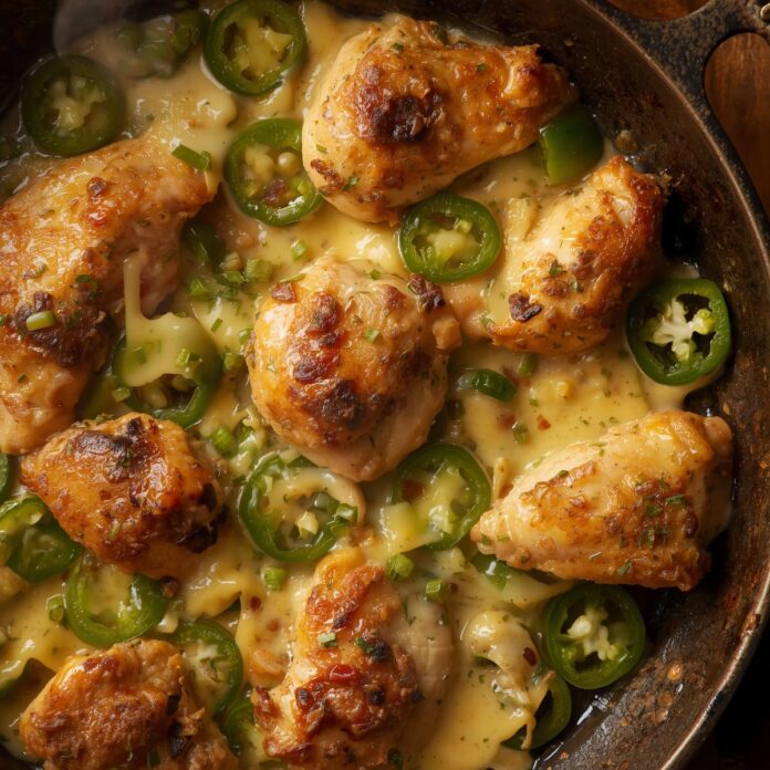 One Pan Cheesy Jalapeño Chicken