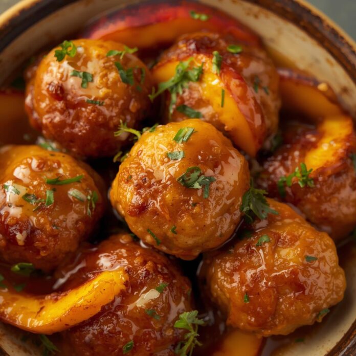 Peach Chicken Meatballs