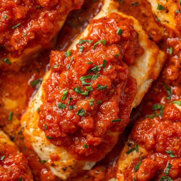 Quick Tilapia in Roasted Pepper Sauce