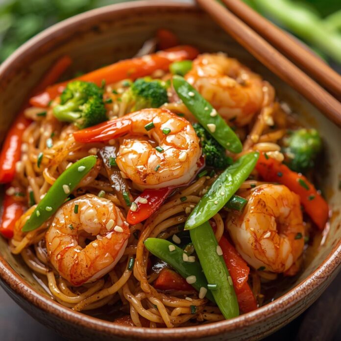 Shrimp Stir Fry with Noodles