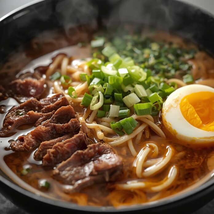 Slow Cooker Beef Ramen Noodles