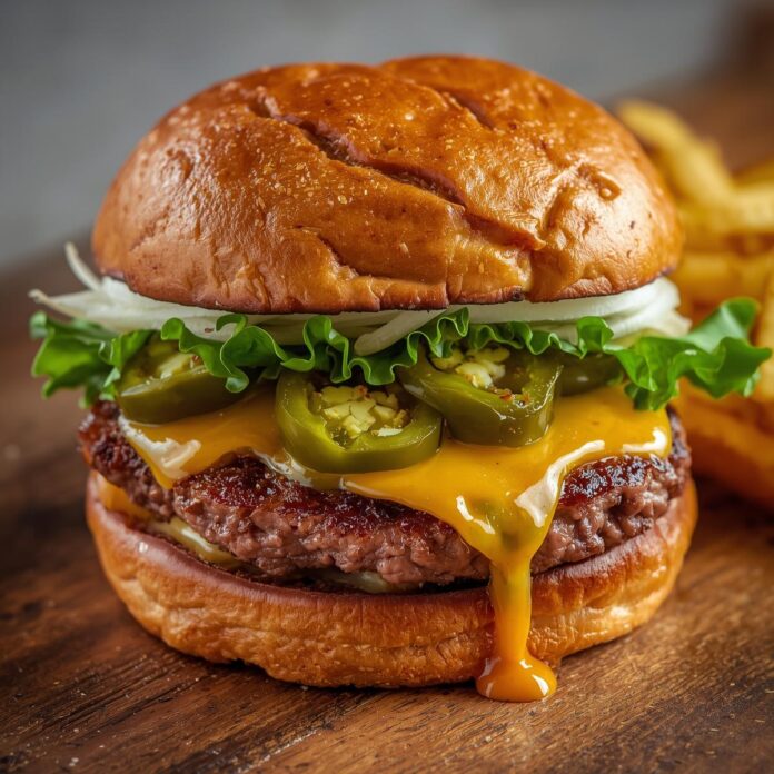 Spicy Jalapeño Pepper Jack Burger