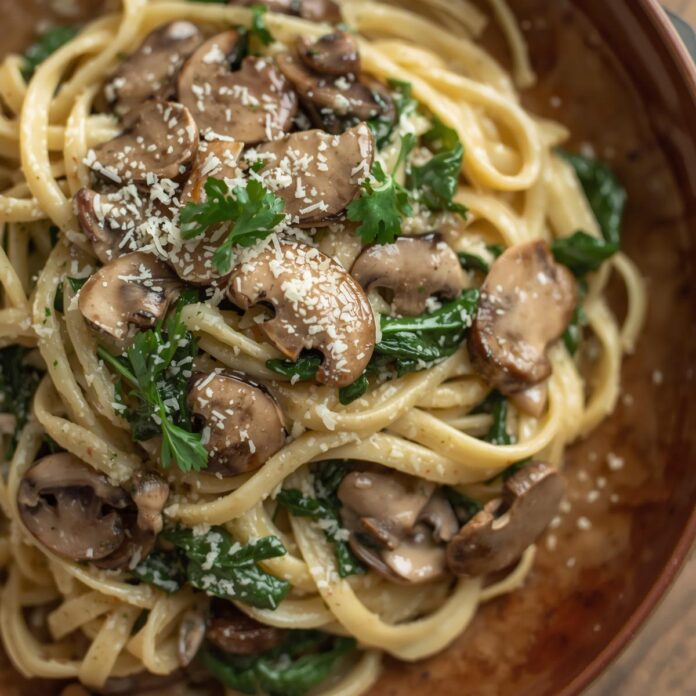 Spinach Mushroom Pasta