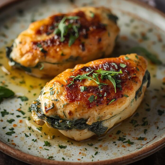 Spinach Stuffed Chicken Breasts