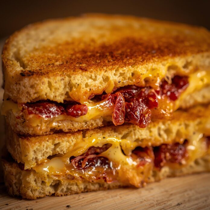 Sun Dried Tomato Pesto Grilled Cheese