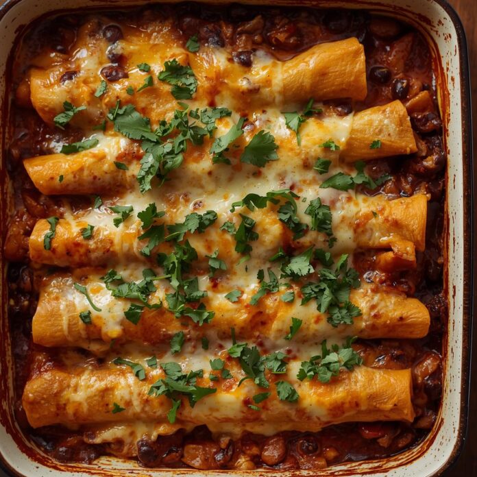 Sweet Potato and Black Bean Enchiladas