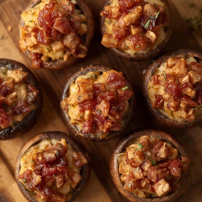 Ultimate Bacon Stuffed Mushrooms