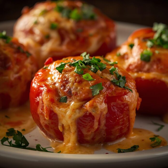Buffalo Chicken Stuffed Peppers