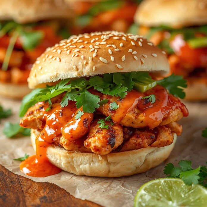 Crispy Cilantro Lime Chicken Sandwiches