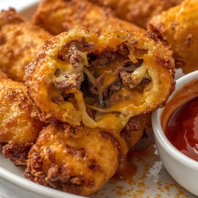 Philly Cheesesteak Egg Roll