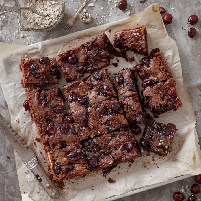 Roasted Cherry Brownies