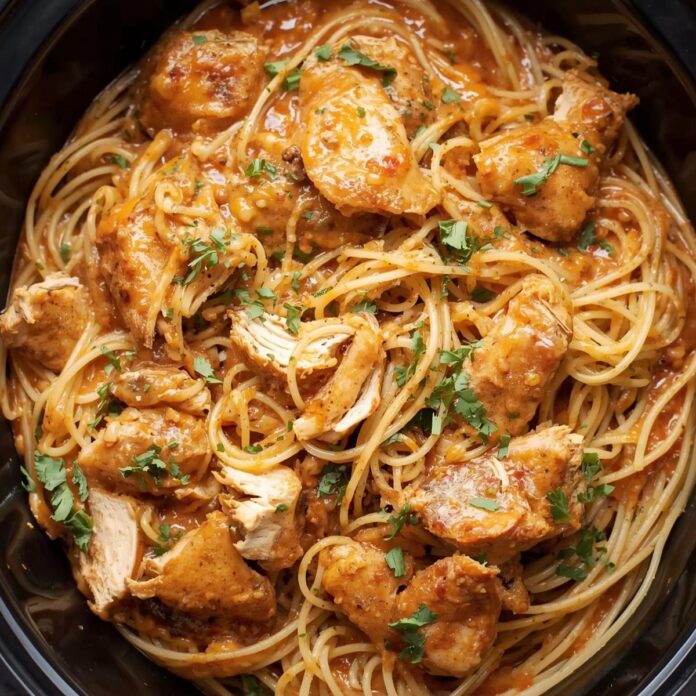 Slow Cooker Chicken Spaghetti
