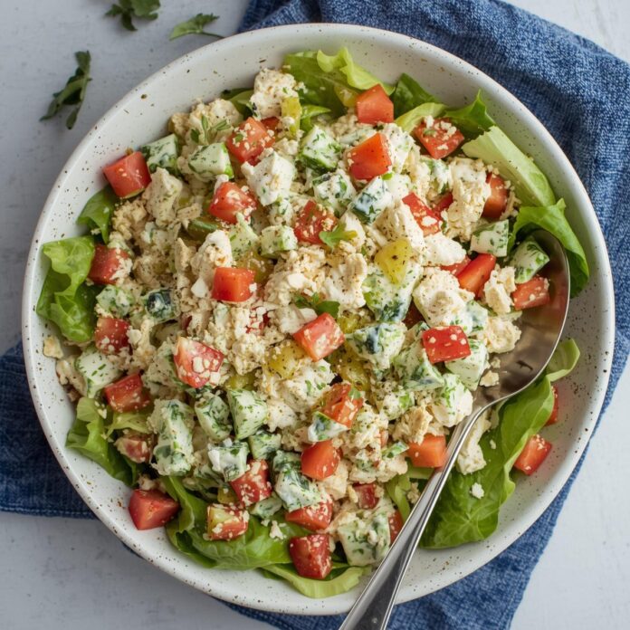 10-Minute Cottage Cheese Chicken Salad
