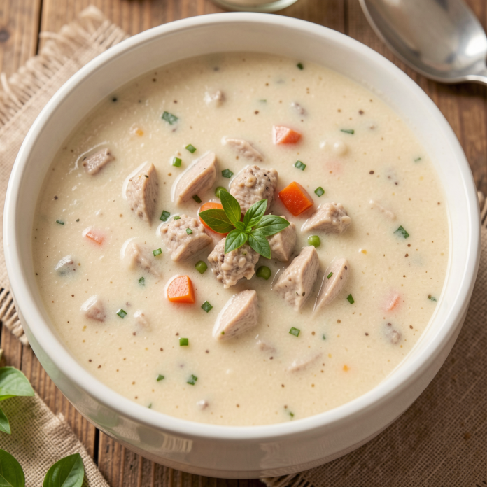 Creamy Italian Ground Chicken Soup