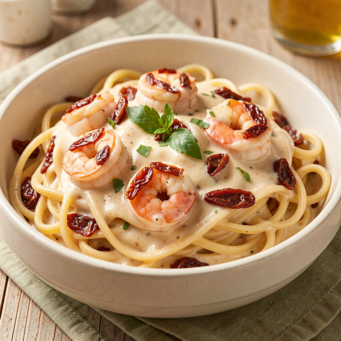 Creamy Sun-Dried Tomato Shrimp Pasta
