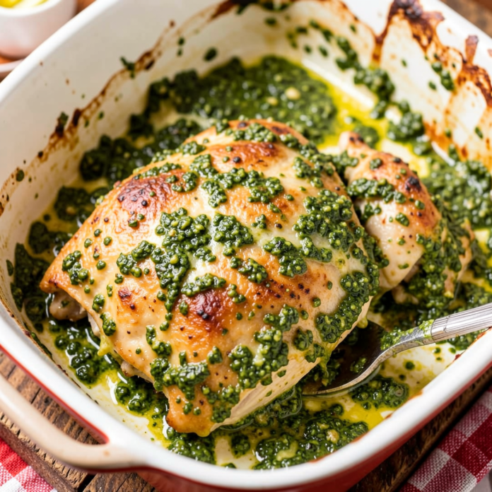 Easy Baked Pesto Chicken
