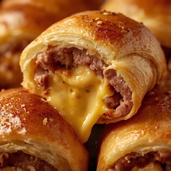 Garlic Butter Cheeseburger Rollups