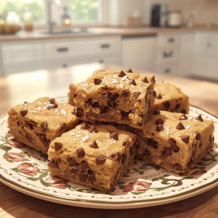 Peanut Butter Caramel Toffee Chocolate Chip Cookie Bars