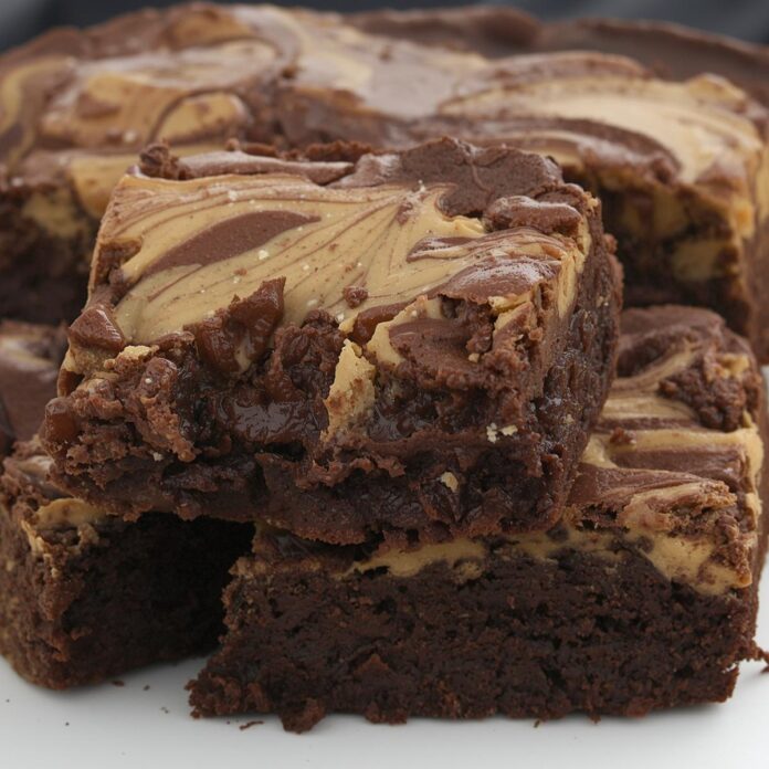 Peanut Butter Swirl Brownies