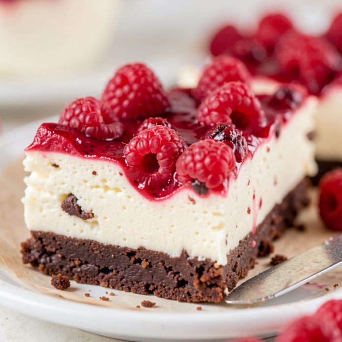 Raspberry Cheesecake Brownie Bars