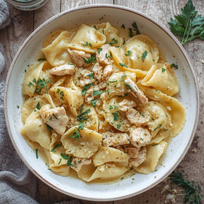 Simple Cowboy Butter Garlic Chicken Tortellini