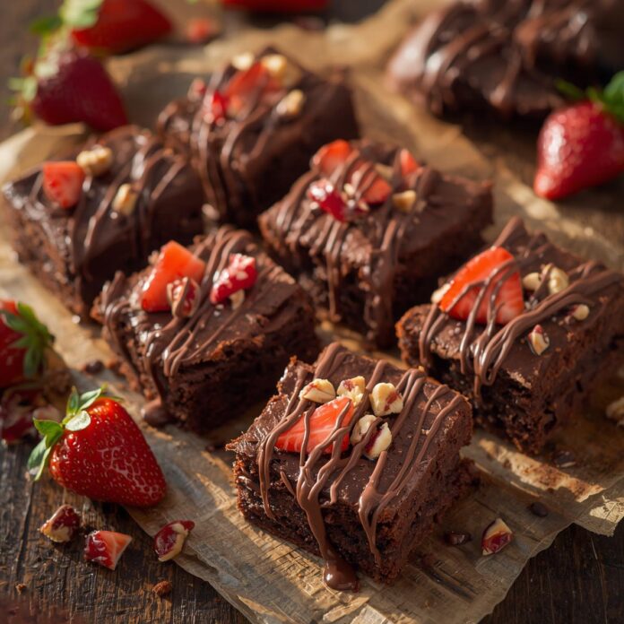 Strawberry Truffle Brownies