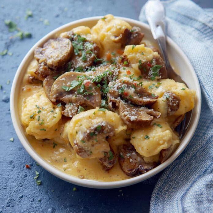 Stuffed Gnocchi with Mushrooms