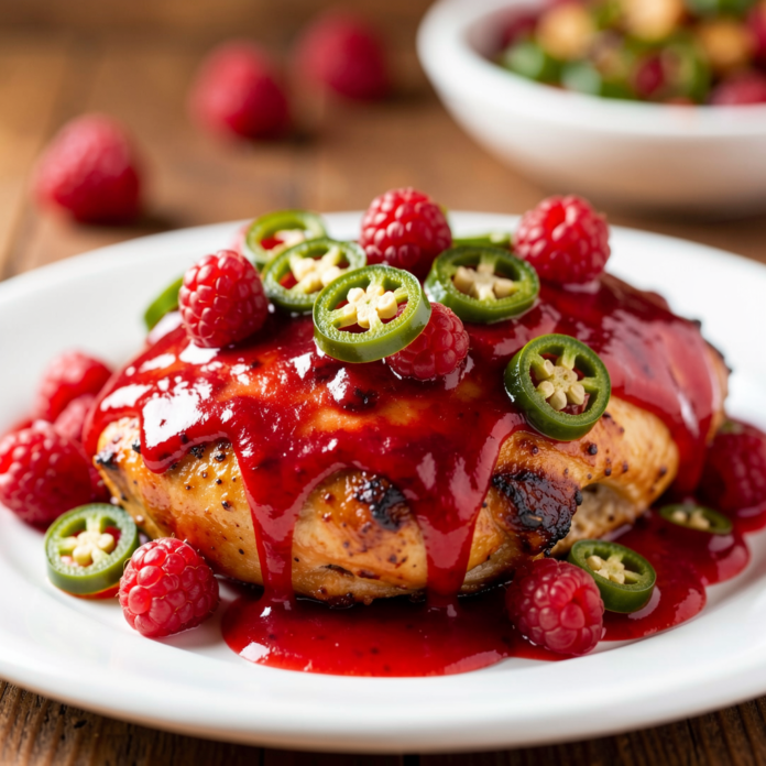 Sweet and Spicy Jalapeno Raspberry Chicken